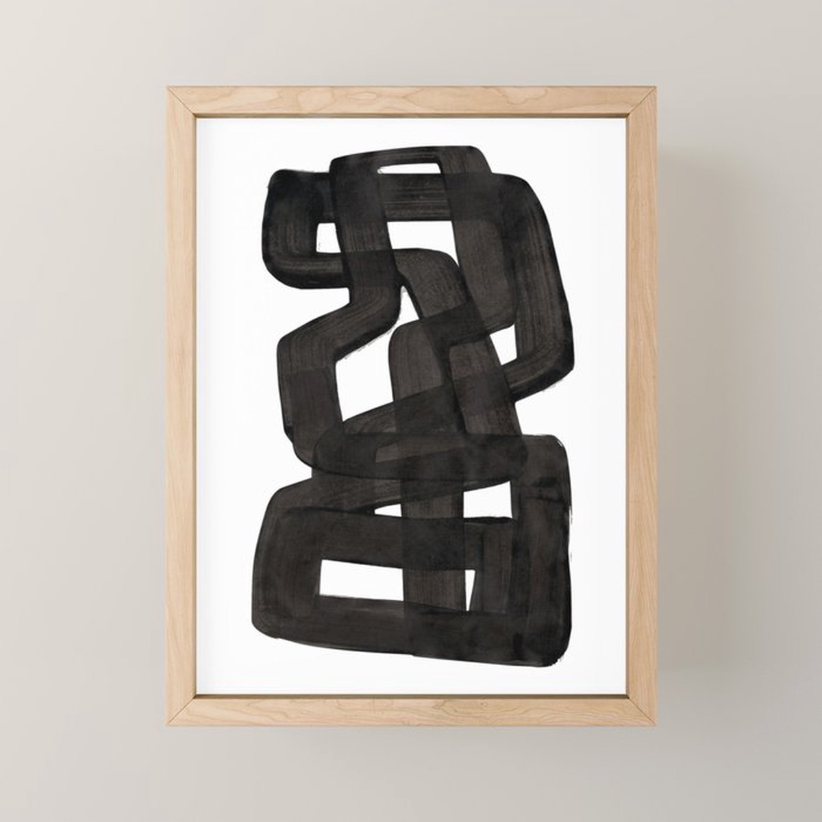 'Boulder' Mid Century Modern Fun Abstract Shapes Mini Art Print