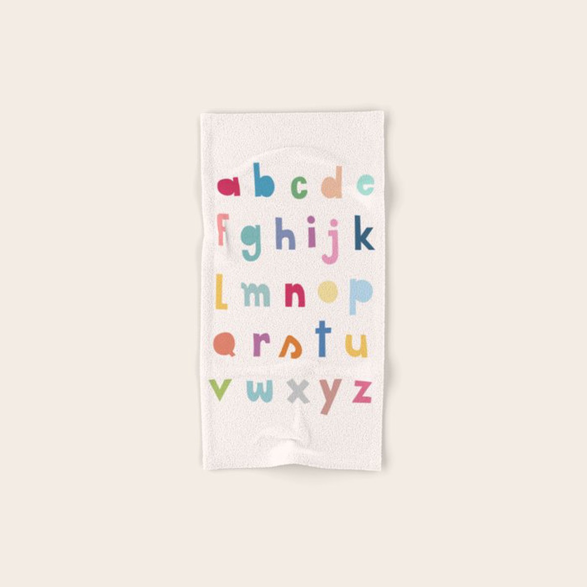 ABC alphabet art Bath Towel