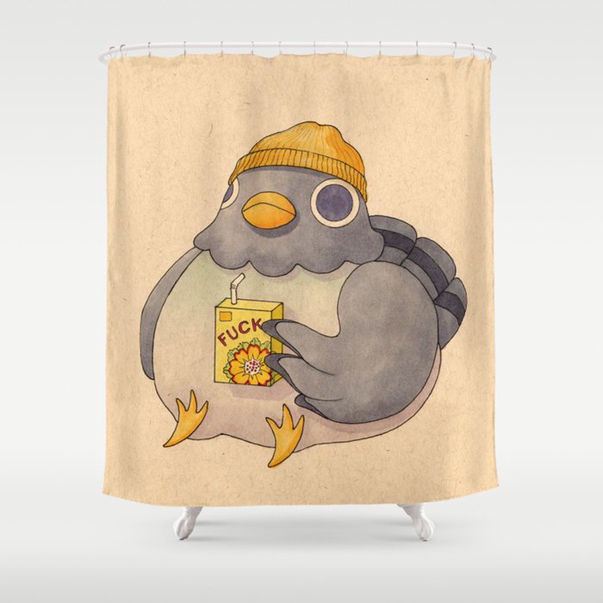 'Fuck' Pigeon 07 Shower Curtain