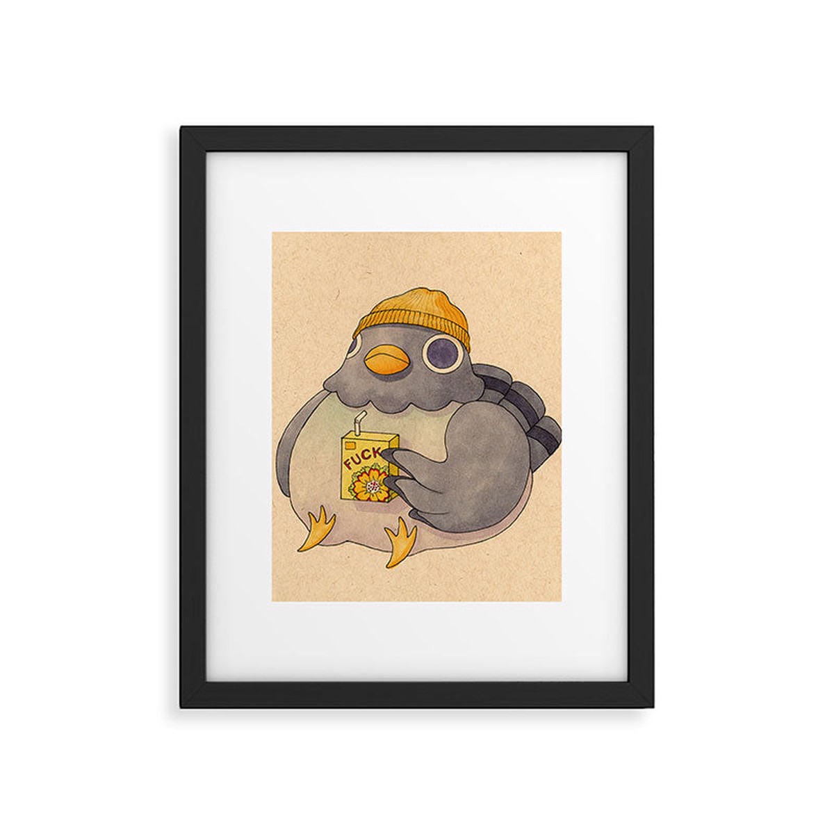 'Fuck' Pigeon 07 Framed Art Print