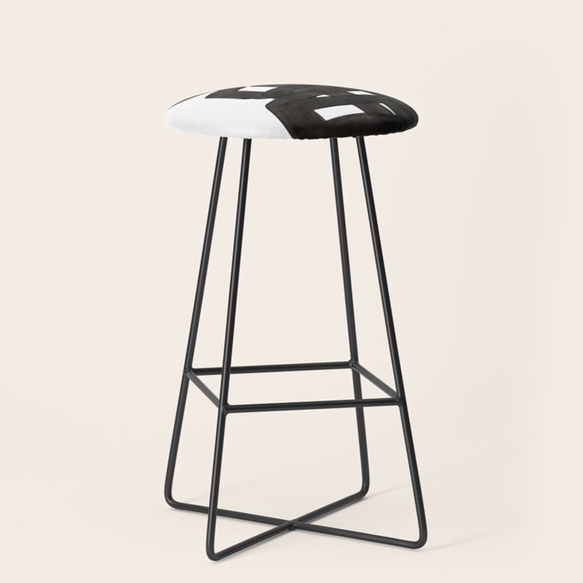 'Boulder' Mid Century Modern Fun Abstract Shapes Stool