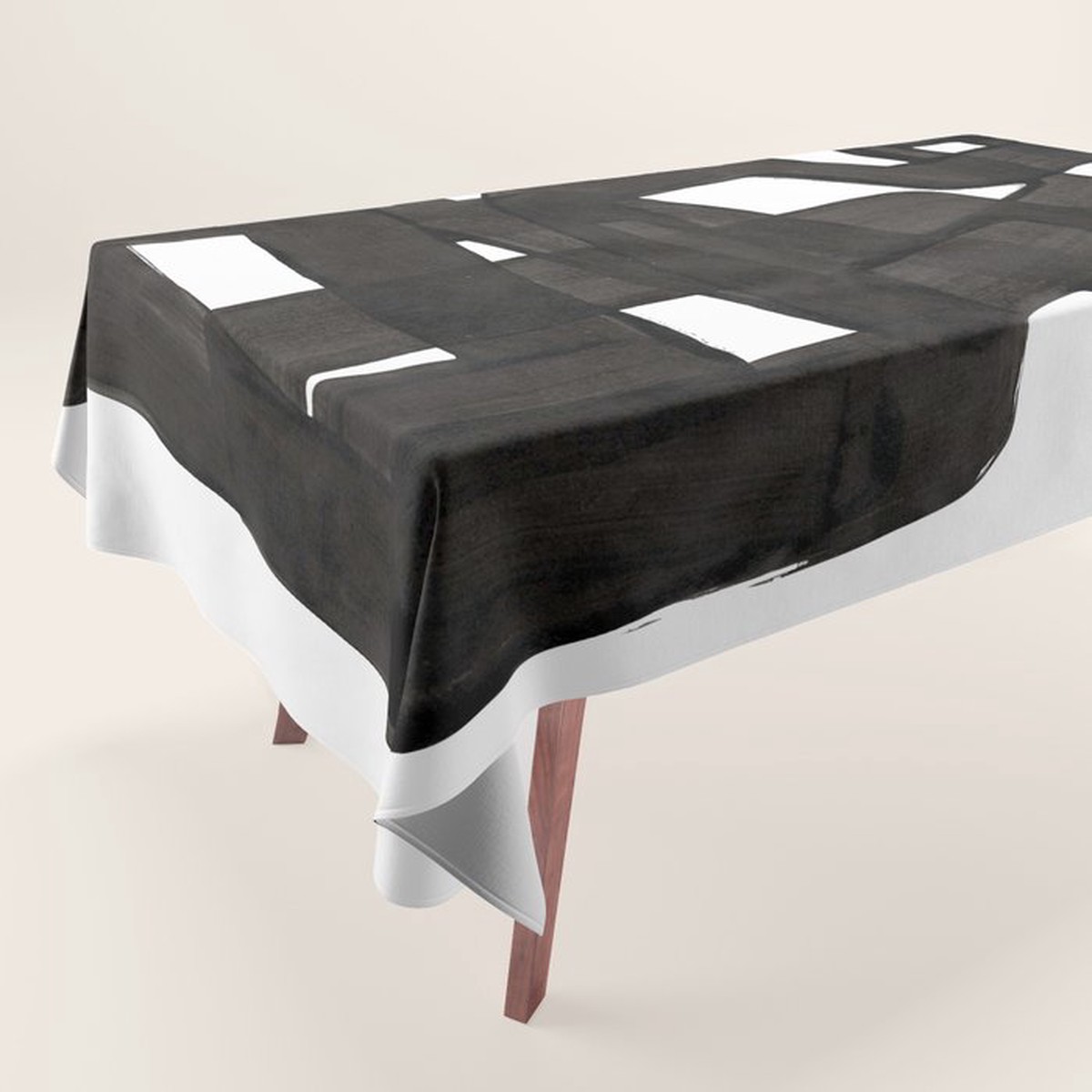 'Boulder' Mid Century Modern Fun Abstract Shapes Tablecloth