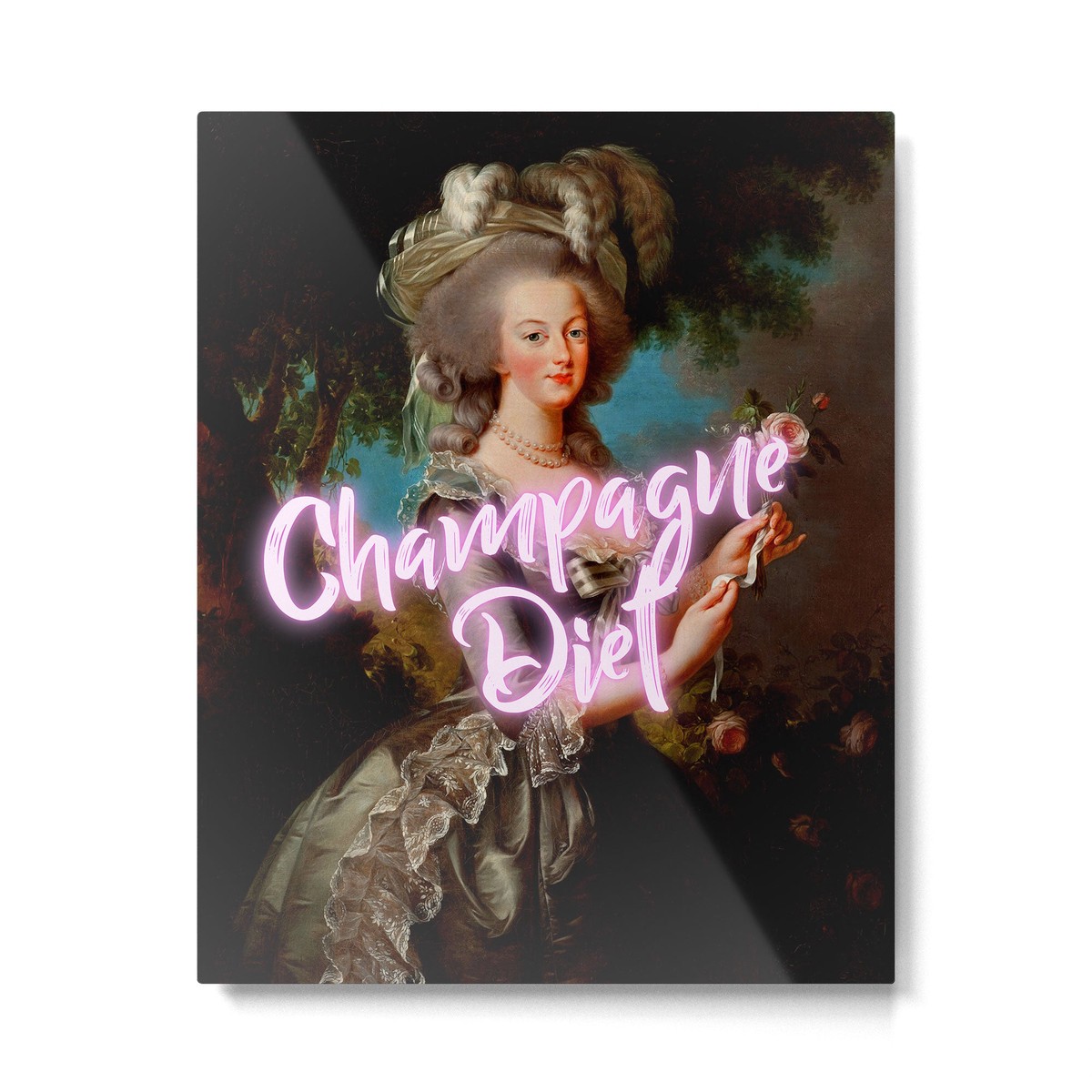'Champagne Diet' Marie Antoinette Metal Print