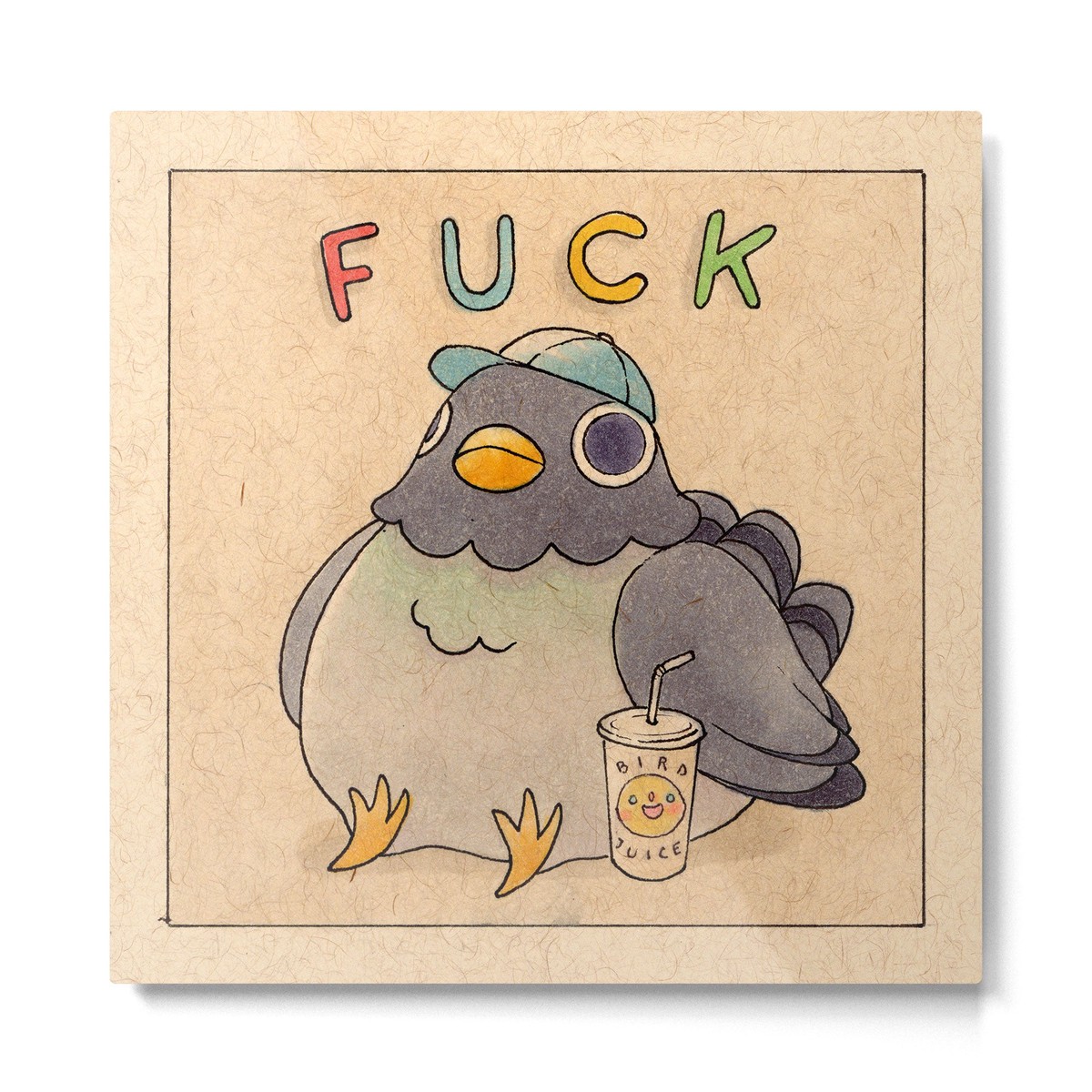'Fuck' Pigeon 01 Metal Print
