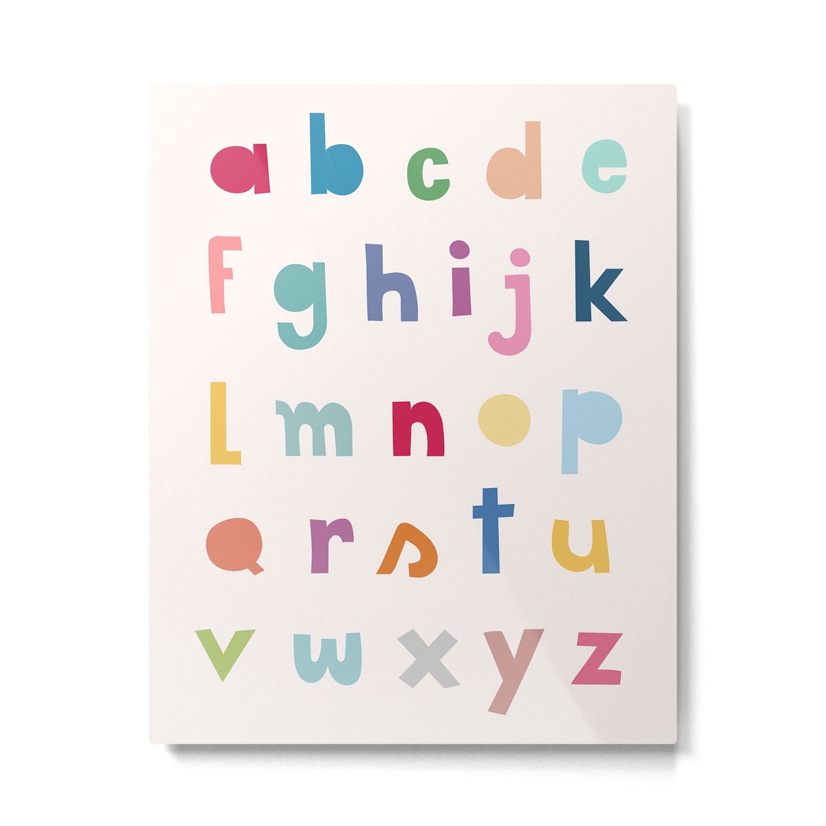 ABC alphabet art Metal Print