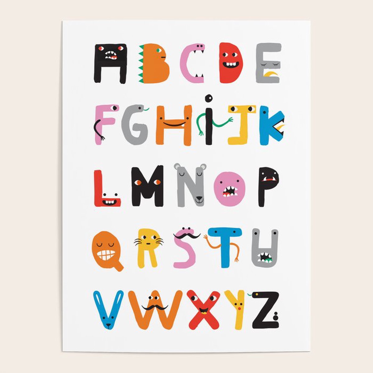 ABC The Monster Alphabet Poster