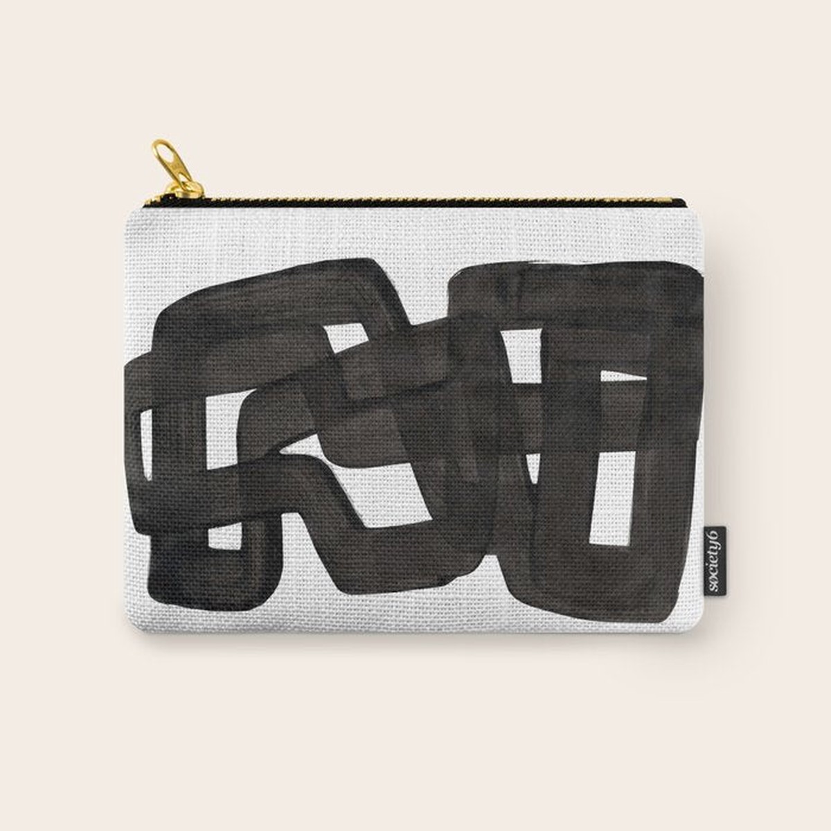 'Boulder' Mid Century Modern Fun Abstract Shapes Carry All Pouch