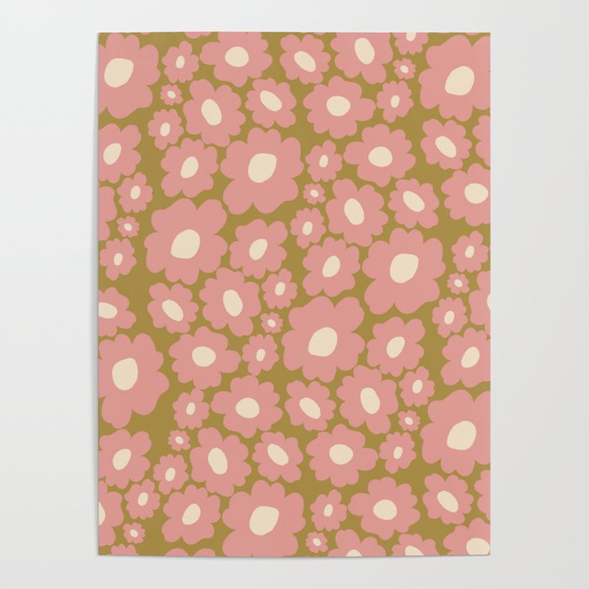 New Arrival 70s Retro Floral Poster
