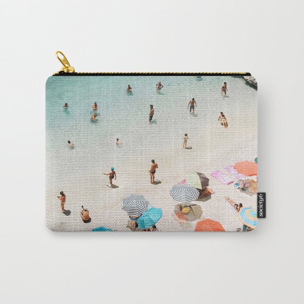 New Arrival A Day At The Beach Carry All Pouch