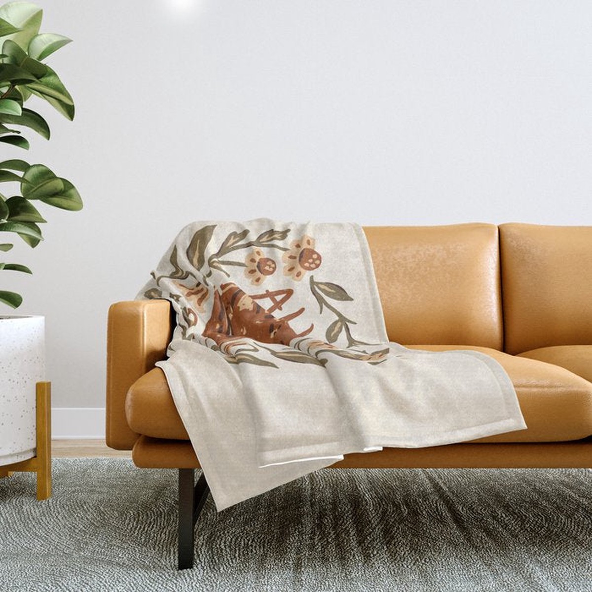 'Always Sleepy' Fox Throw Blanket