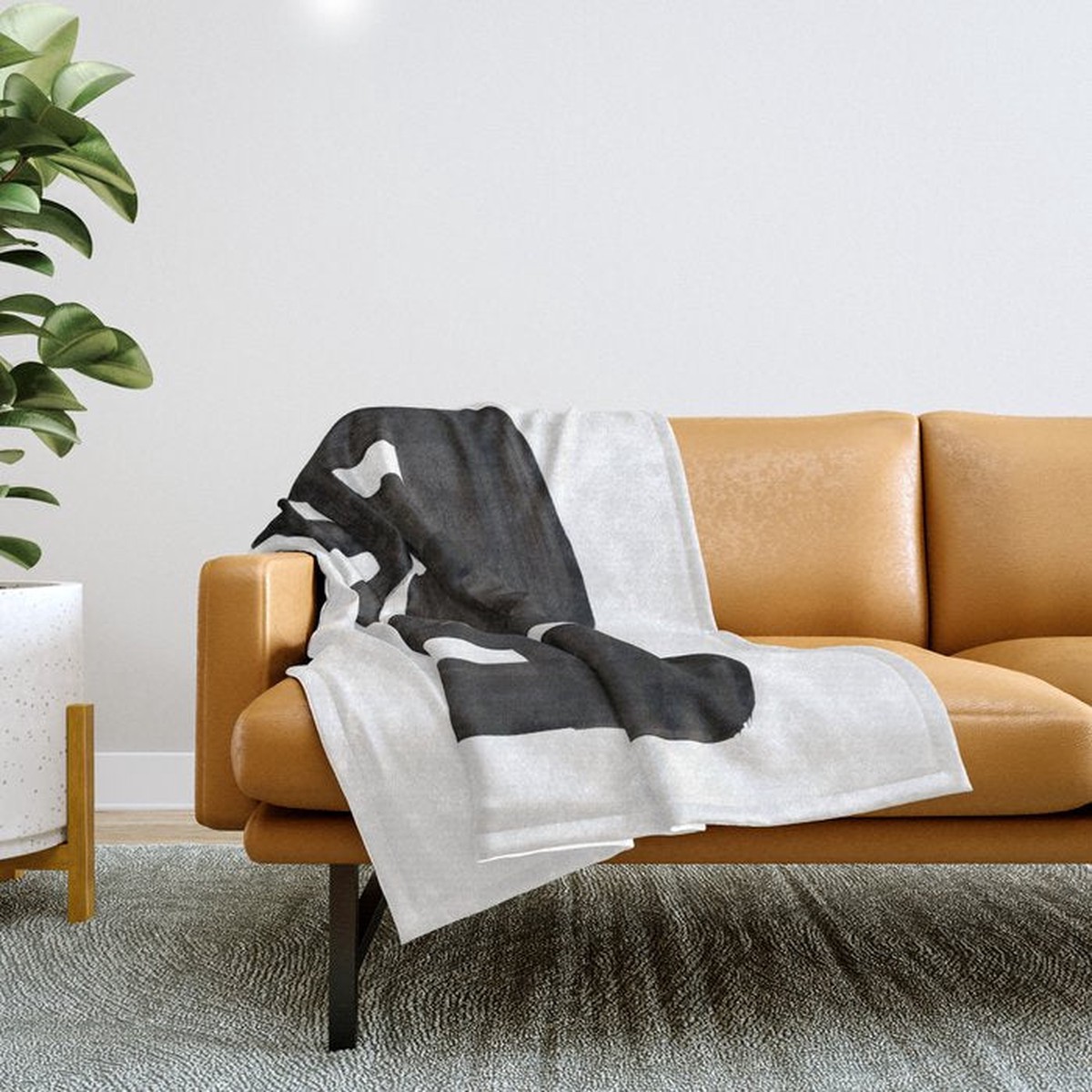 'Boulder' Mid Century Modern Fun Abstract Shapes Throw Blanket