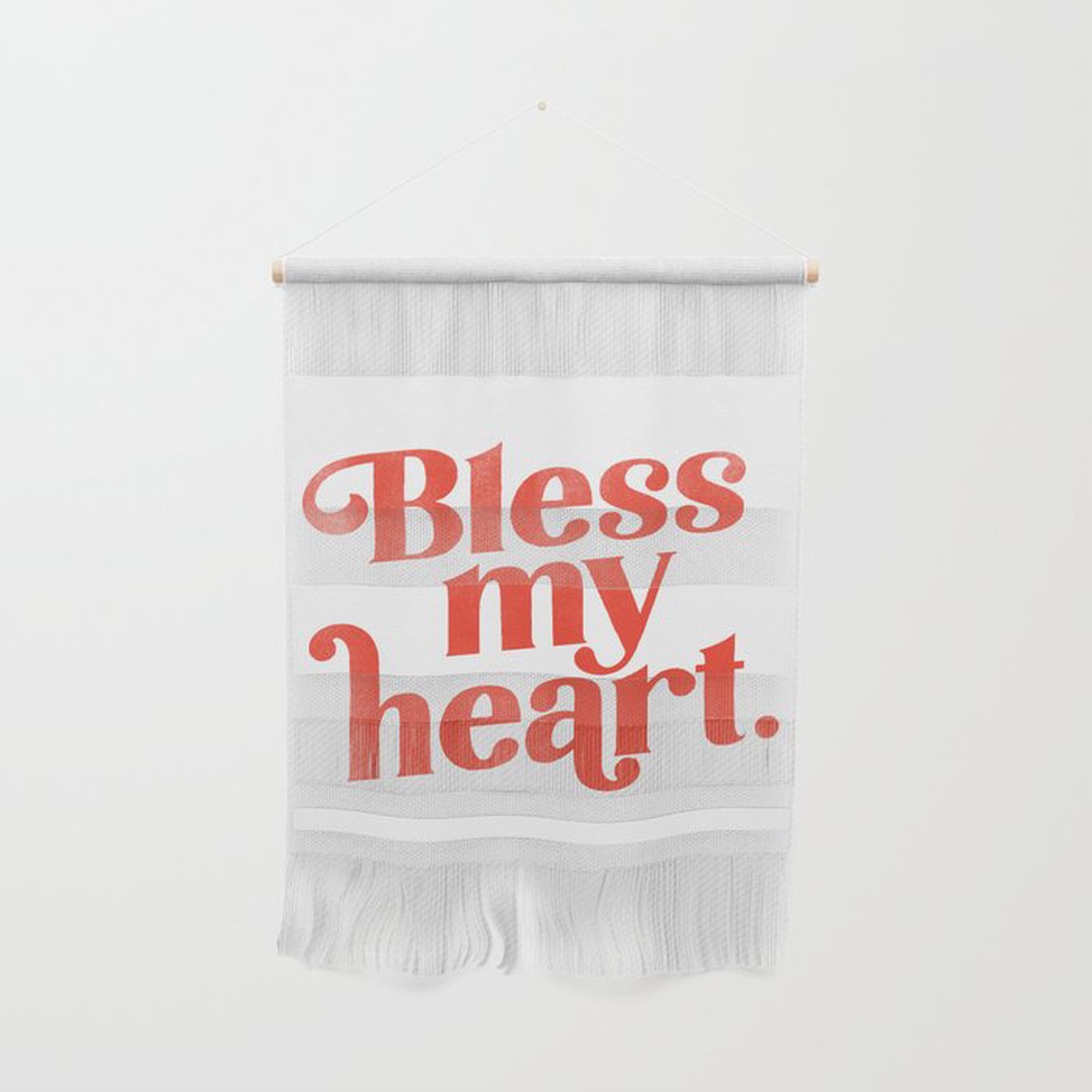 "Bless My Heart" Funny & Cute Red Typography Design Wall Hanging