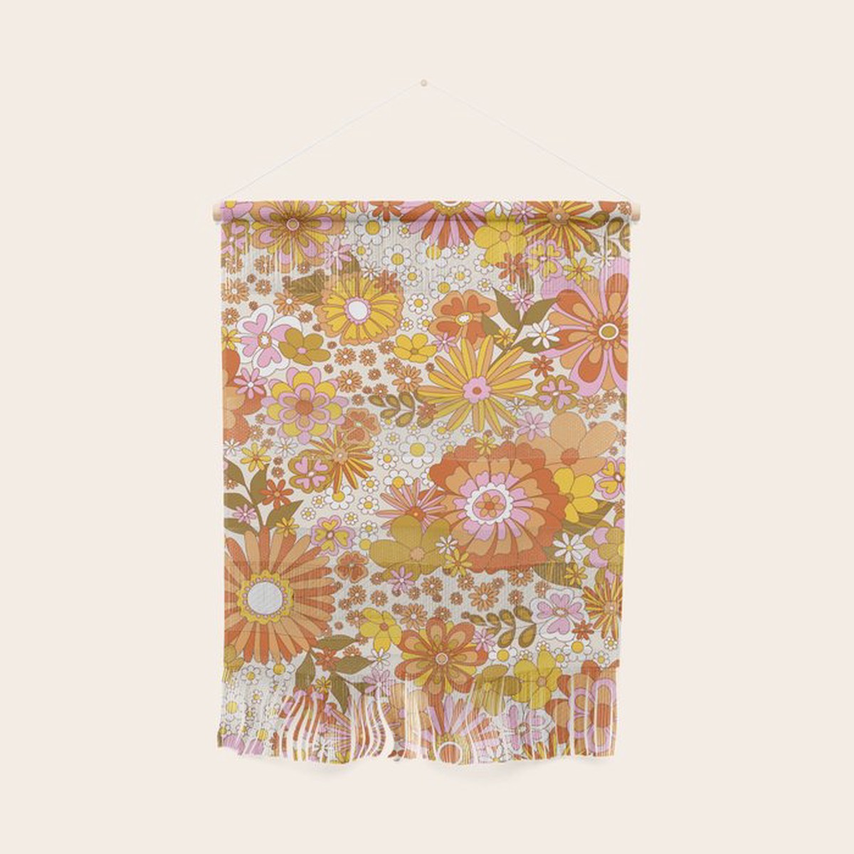 New Arrival 70s Floral Pattern Wall Hanging