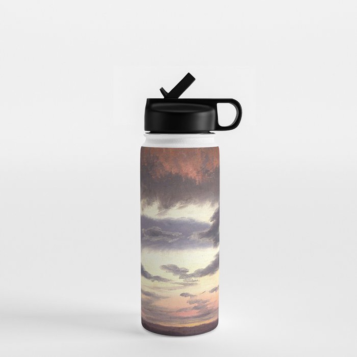 New Arrival "Cloud Study" by Knud Baade, 1838 Water Bottle